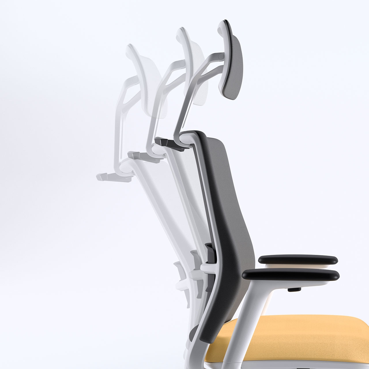 A+S Work Office Chair w/Fabric Backrest