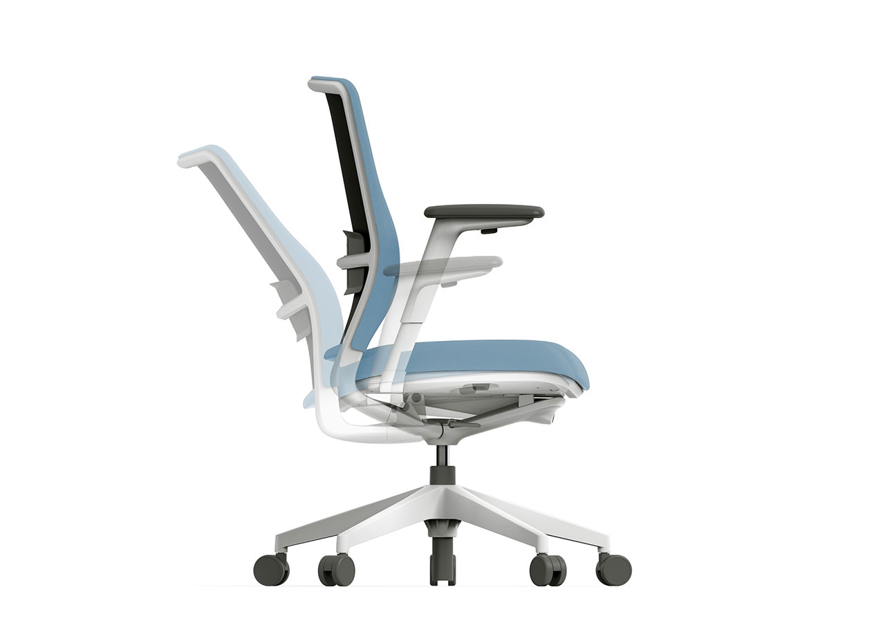 A+S Work Office Chair w/Fabric Backrest