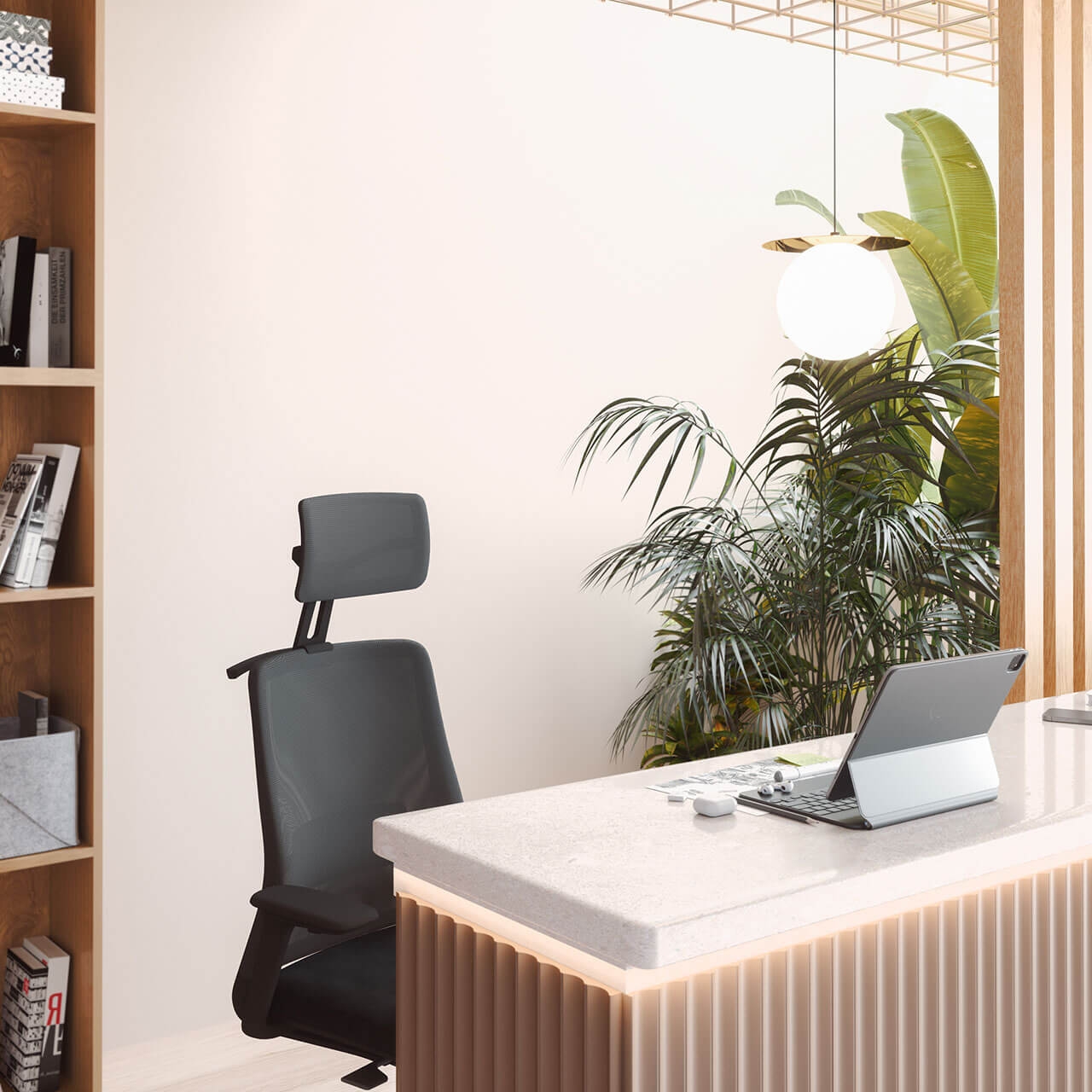 A+S Work Office Chair w/Mesh Backrest