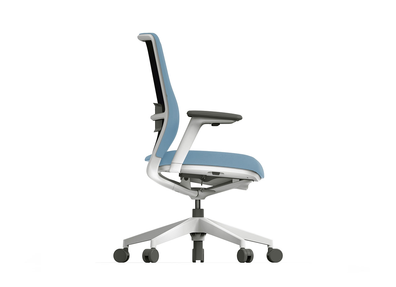 A+S Work Office Chair w/Fabric Backrest