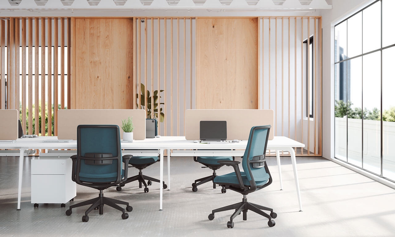 A+S Work Office Chair w/Mesh Backrest