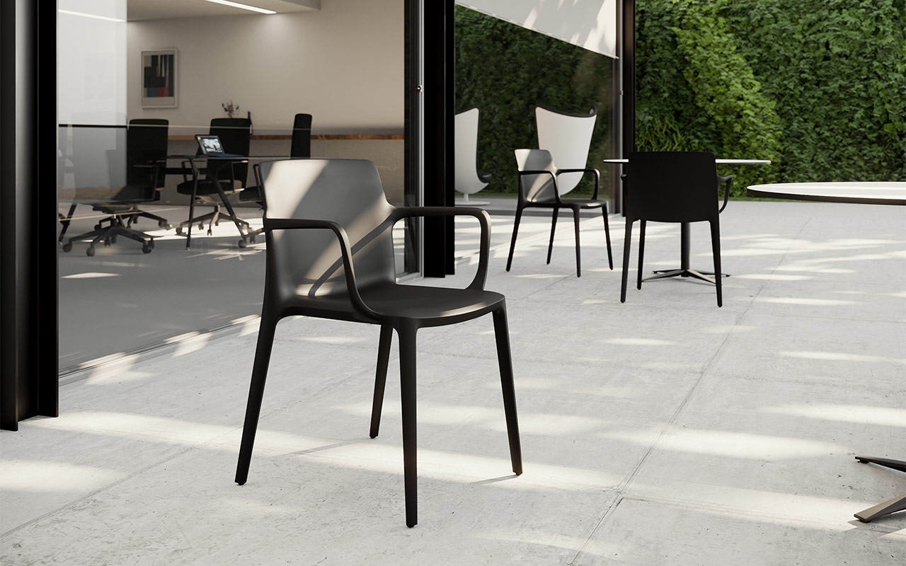 Fluit Eco Polypropylene Stackable Arm Chair (100% Recycled)