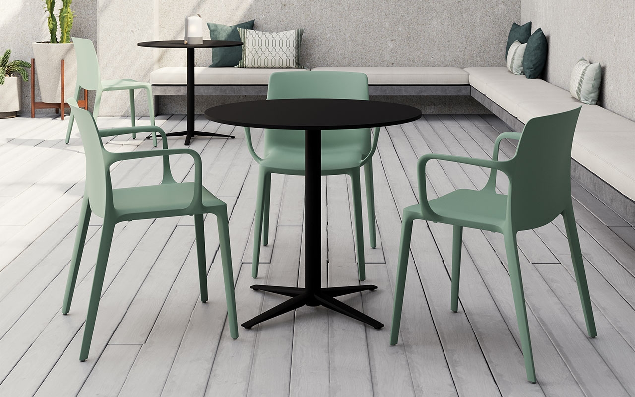 Fluit Eco Polypropylene Stackable Arm Chair (100% Recycled)