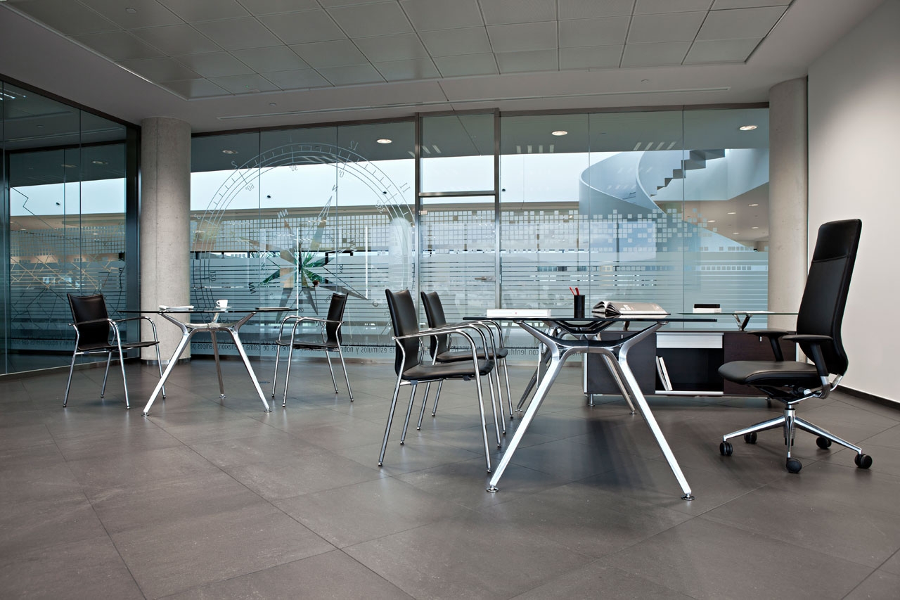 Ikara Fabric Stackable Office Armchair w/Metal Base