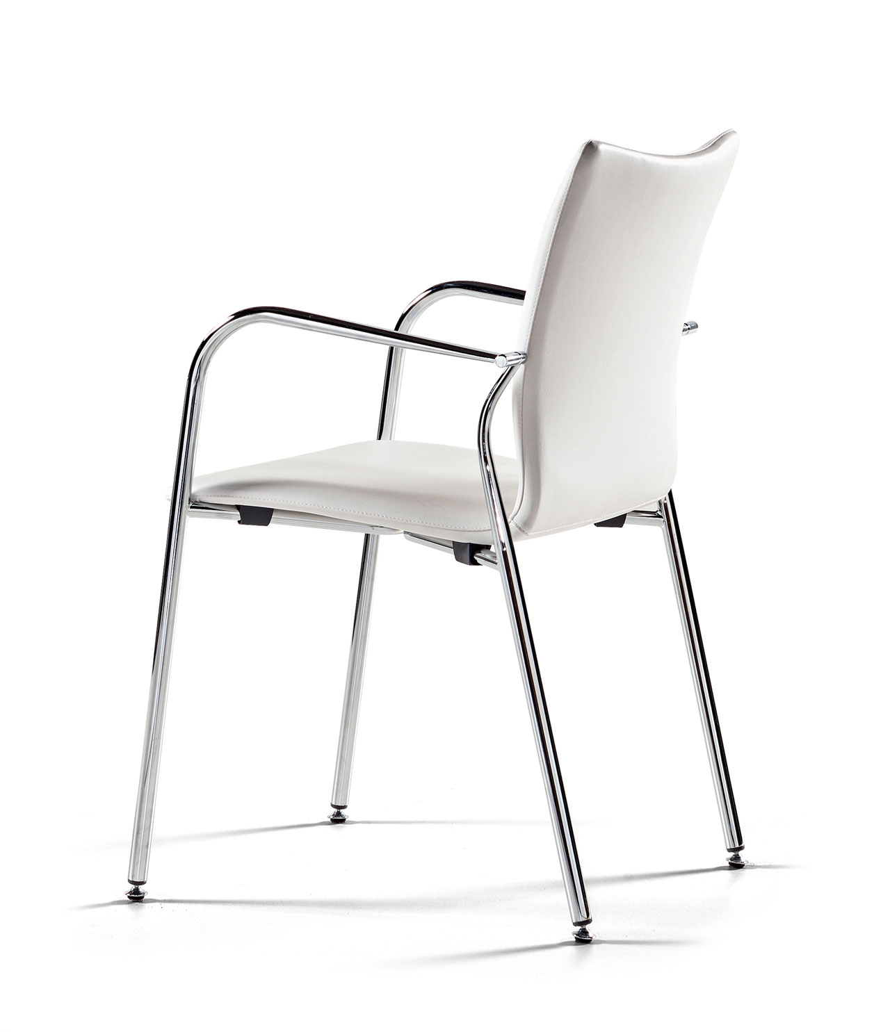 Ikara Fabric Stackable Office Armchair w/Metal Base
