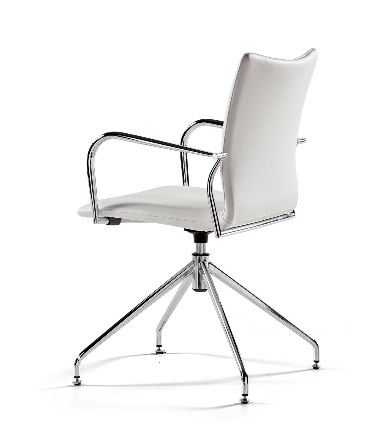 Ikara Fabric Swivel Office Armchair w/Metal Base