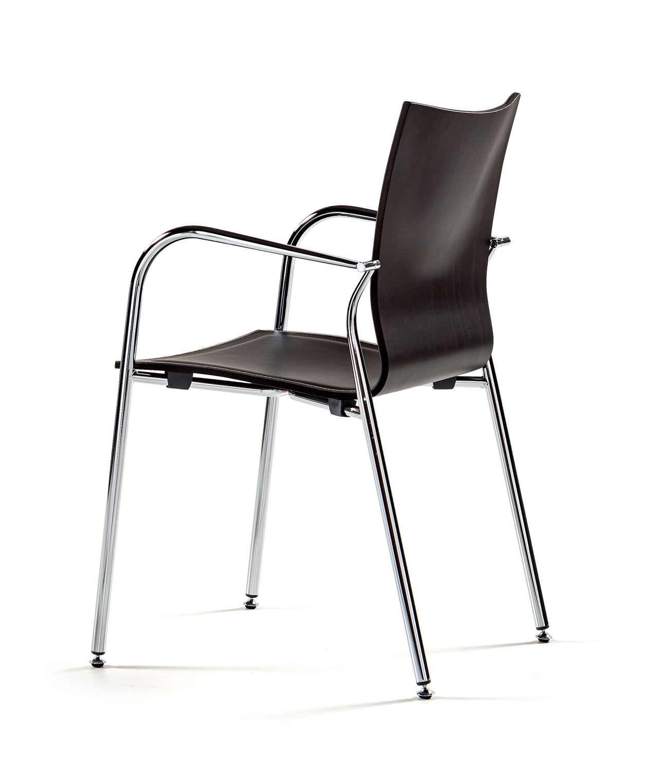 Ikara Leather Face Office Armchair w/Metal Base