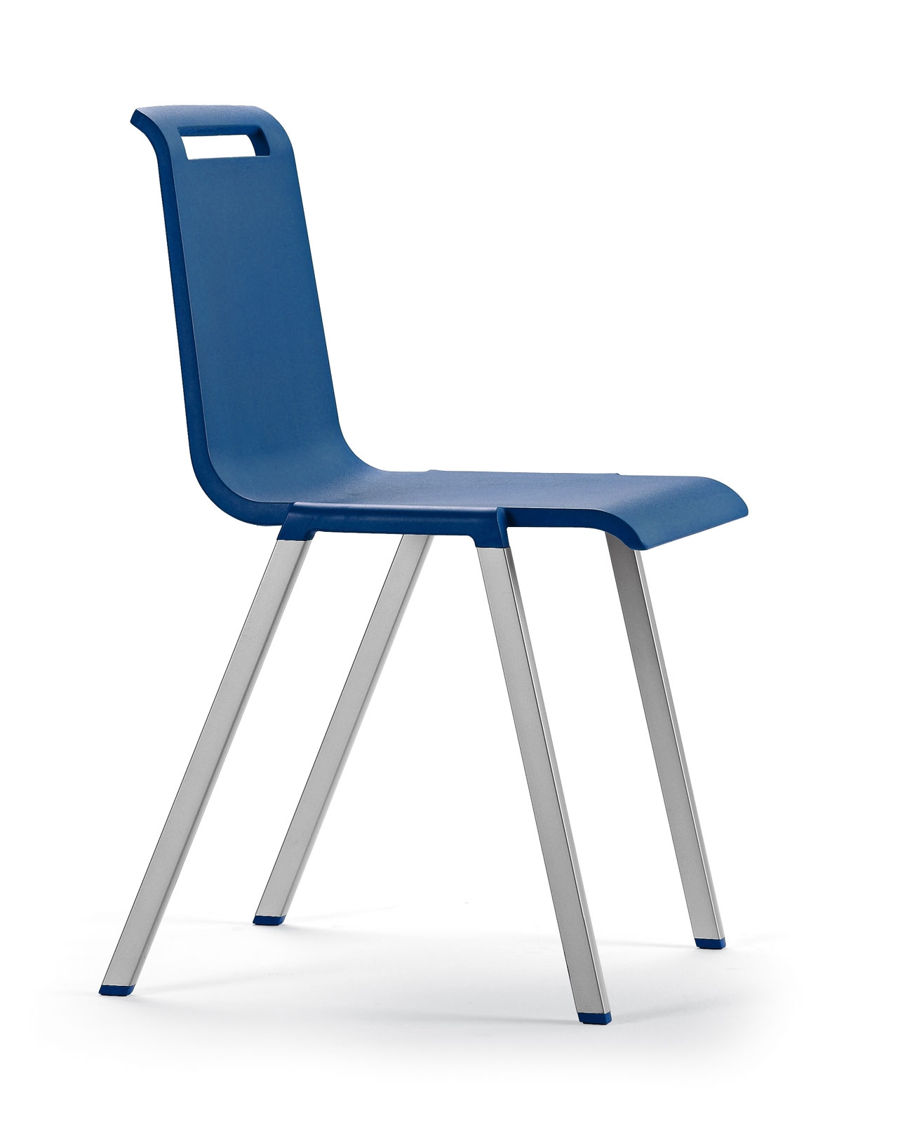 Mit Polypropylene Stackable Office Chair w/Metal Legs