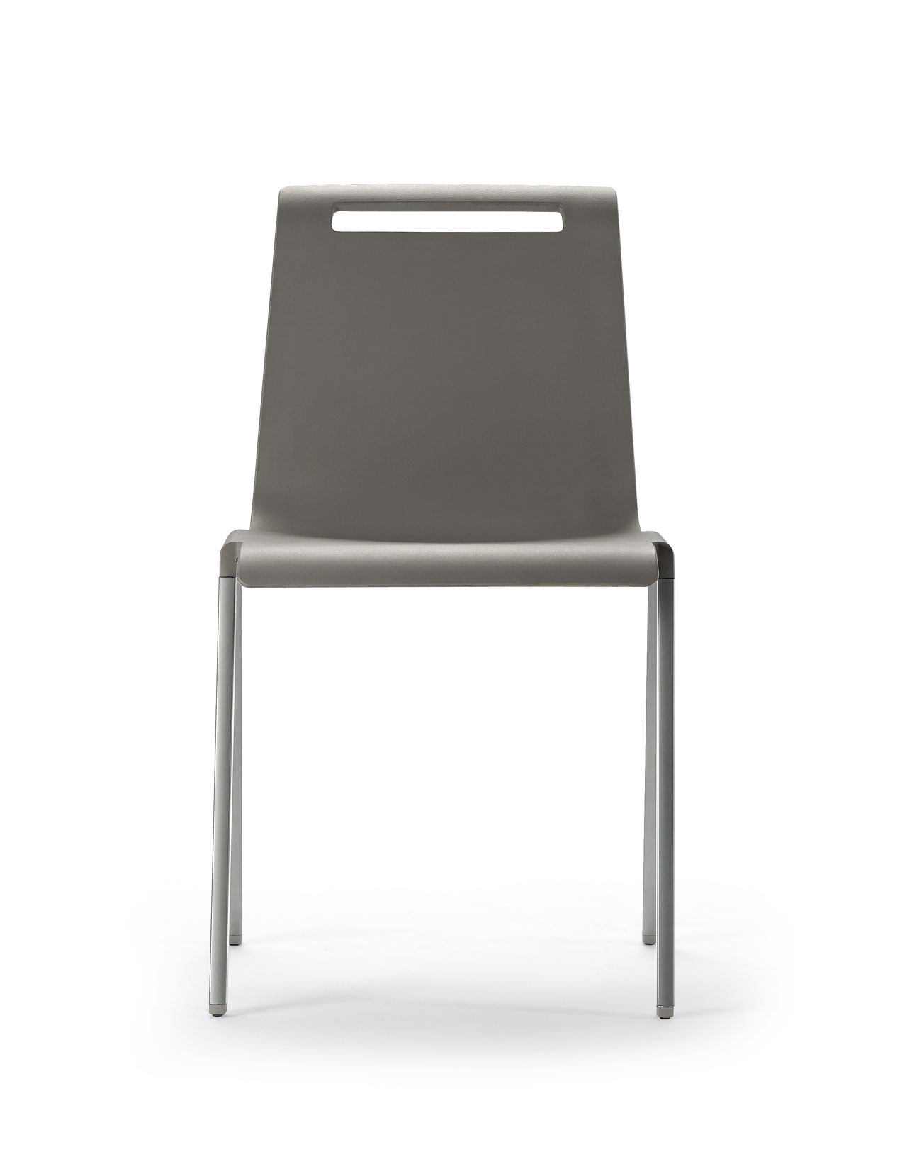 Mit Polypropylene Stackable Office Chair w/Metal Legs