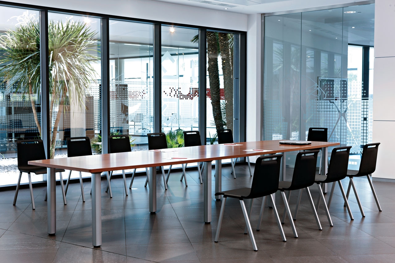 Mit Polypropylene Stackable Office Chair w/Metal Legs