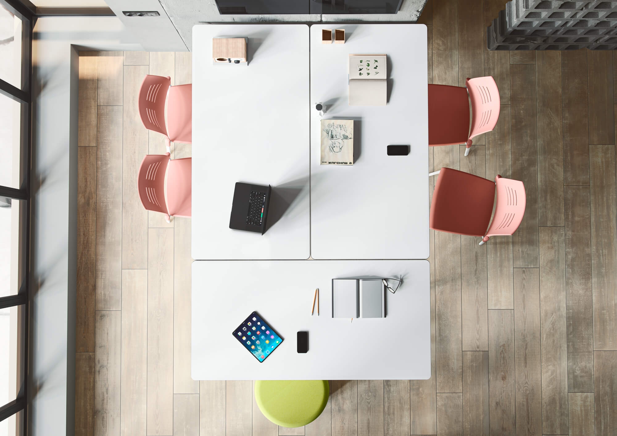 Spacio Polypropylene Stackable Office Chair w/4 Steel Legs