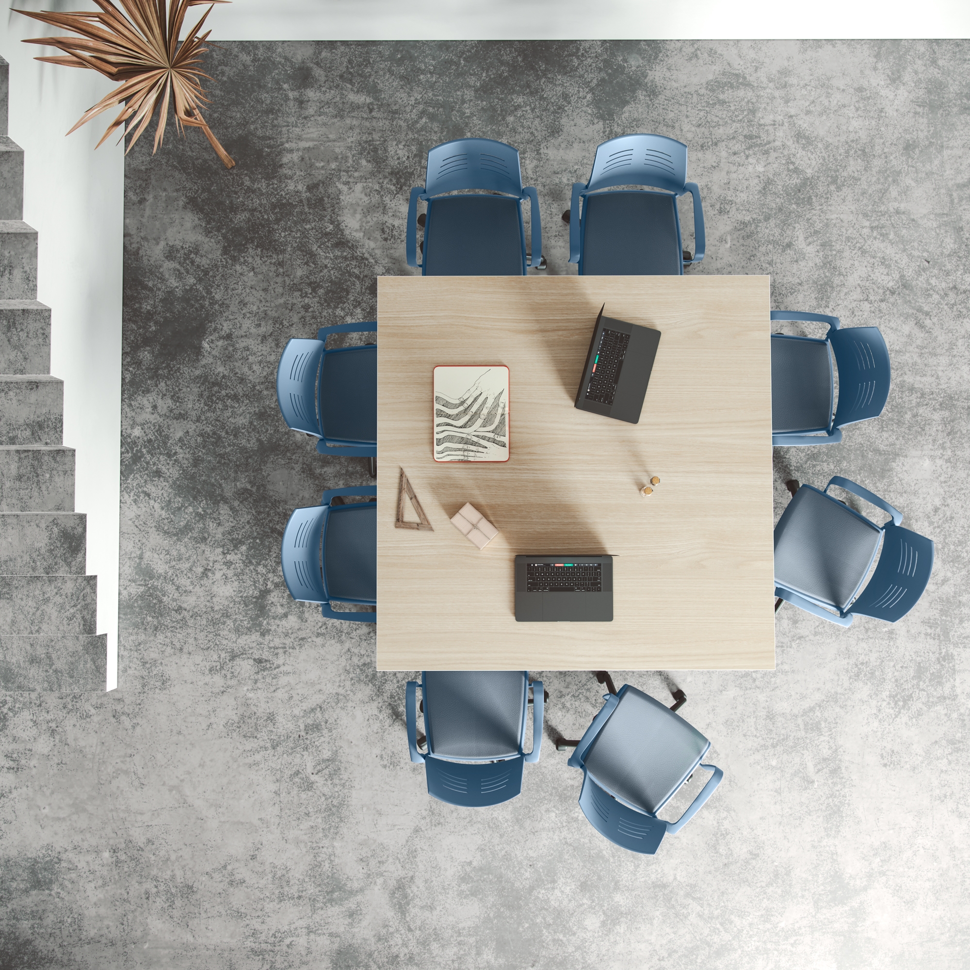 Spacio Polypropylene Stackable Office Armchair w/4 Steel Legs