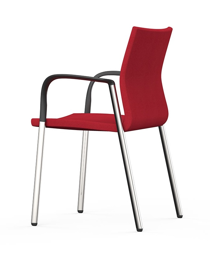 Uma Fabric Office Armchair w/Steel Legs