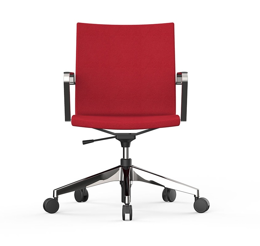 Uma Fabric Swivel Gaslift Office Armchair w/Castors
