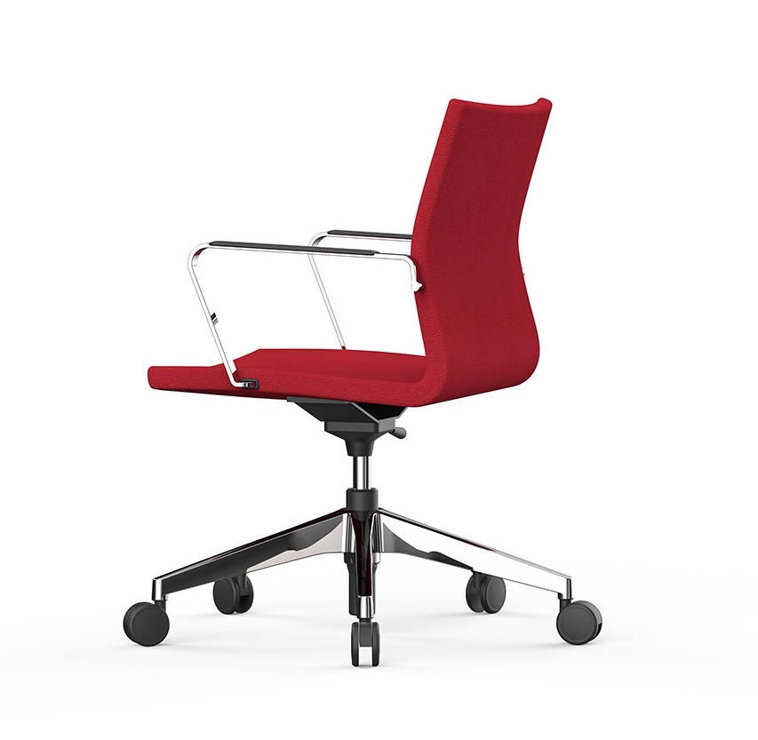 Uma Fabric Swivel Gaslift Office Armchair w/Castors