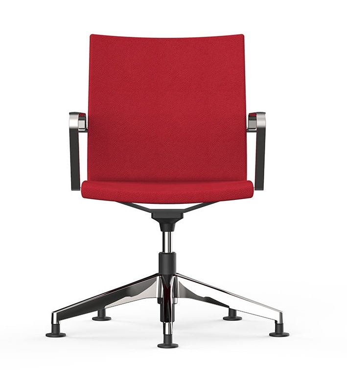 Uma Fabric Swivel Gaslift Office Armchair w/Glides