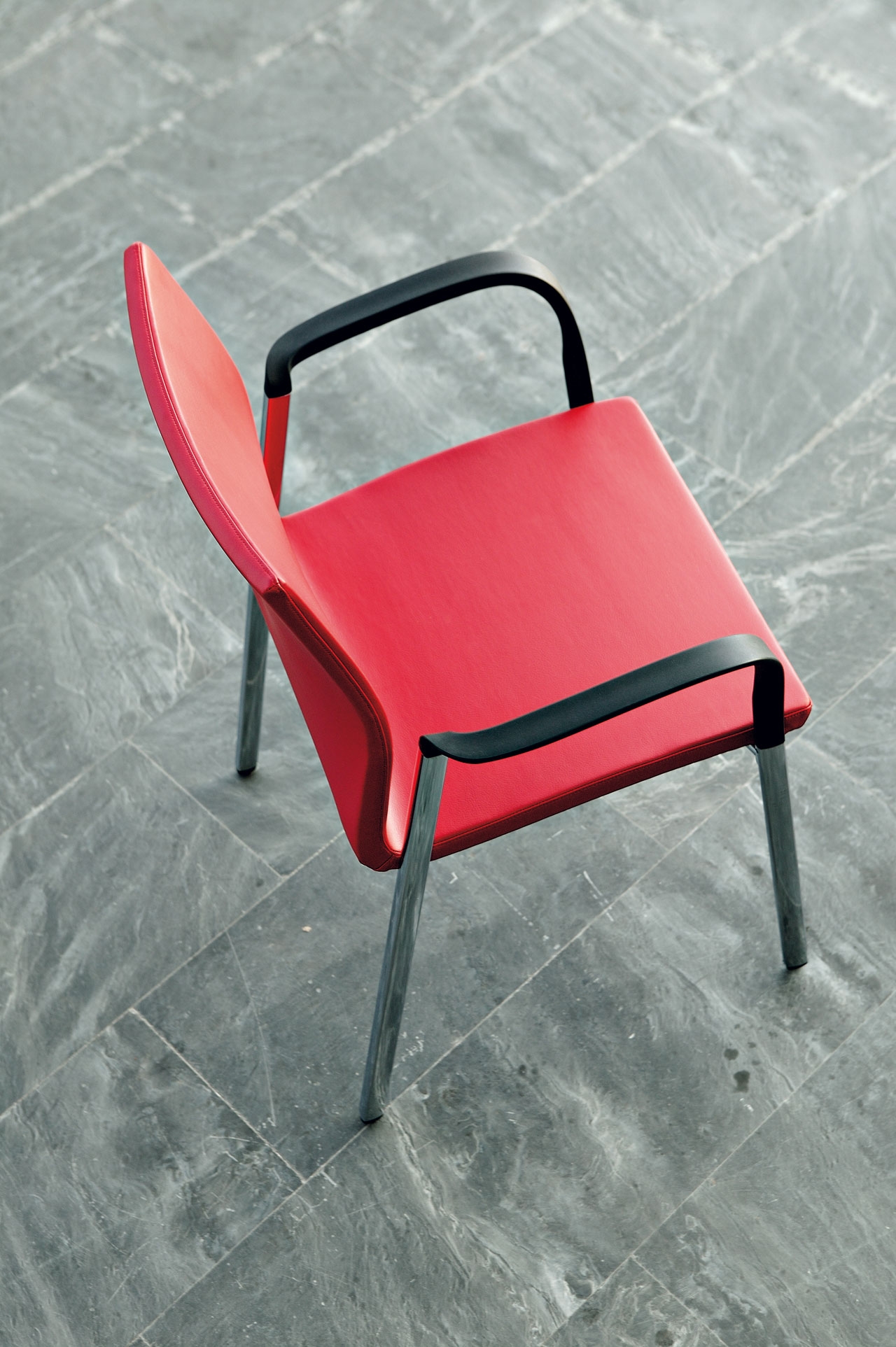 Uma Fabric Office Armchair w/Steel Legs