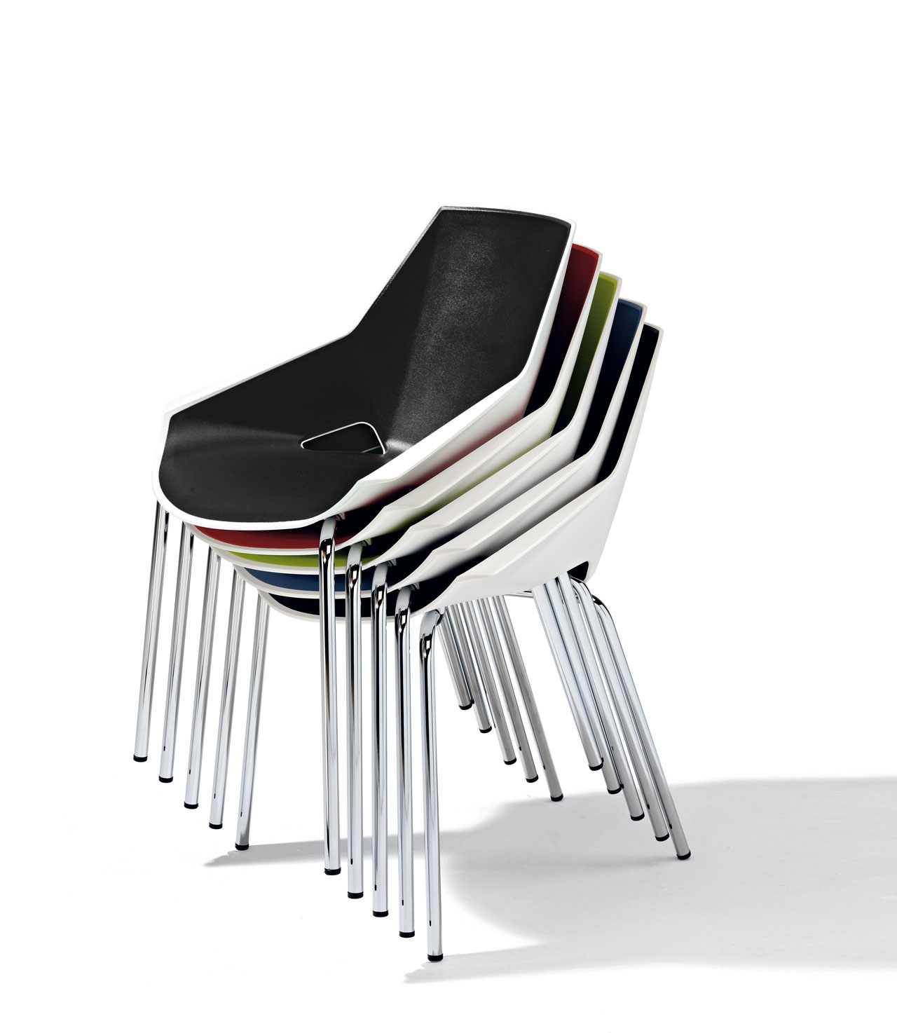 Viva Polypropylene Stackable Office Chair w/4 Legs