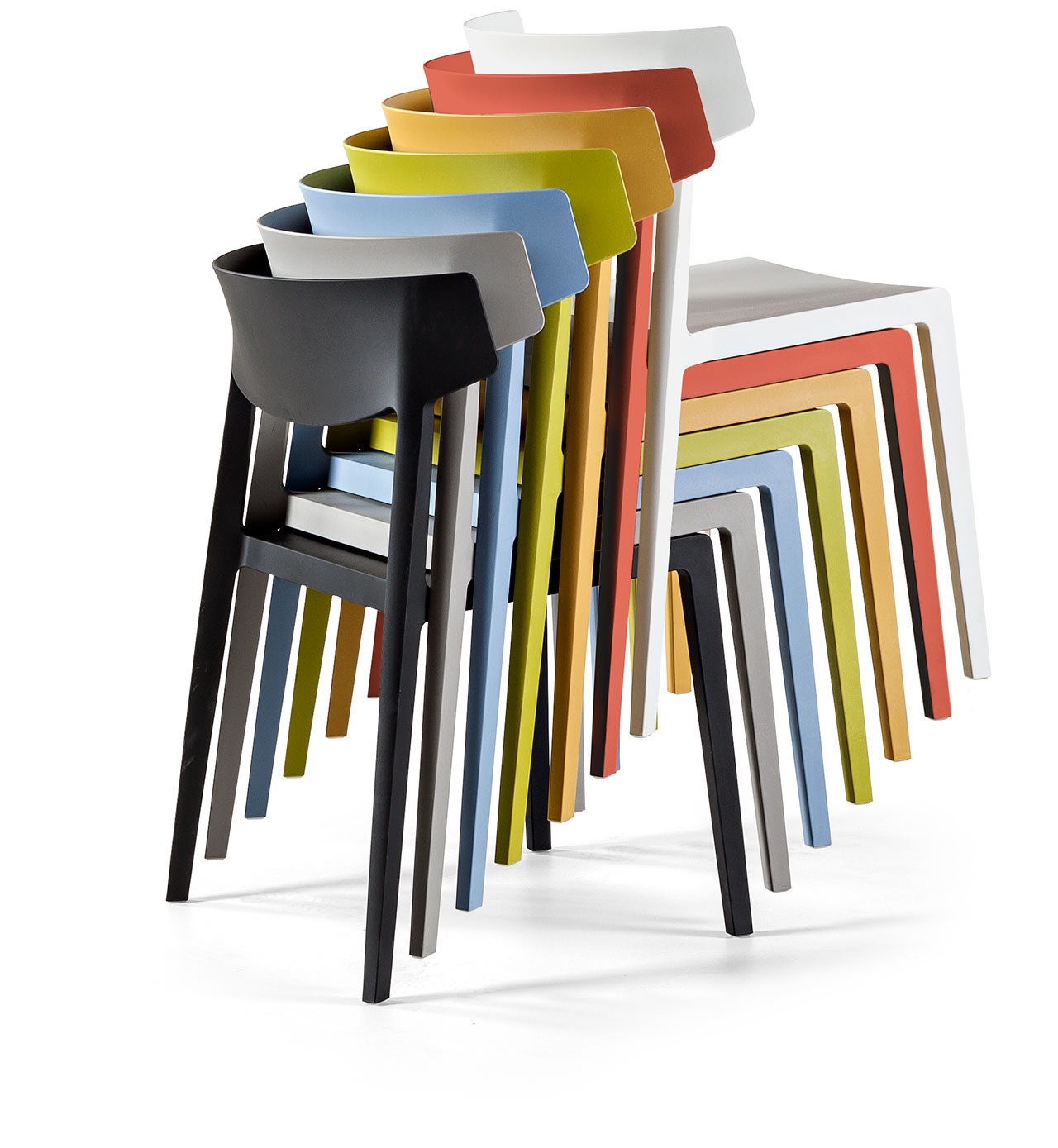 Wing Polypropylene Stackable Armless Chair