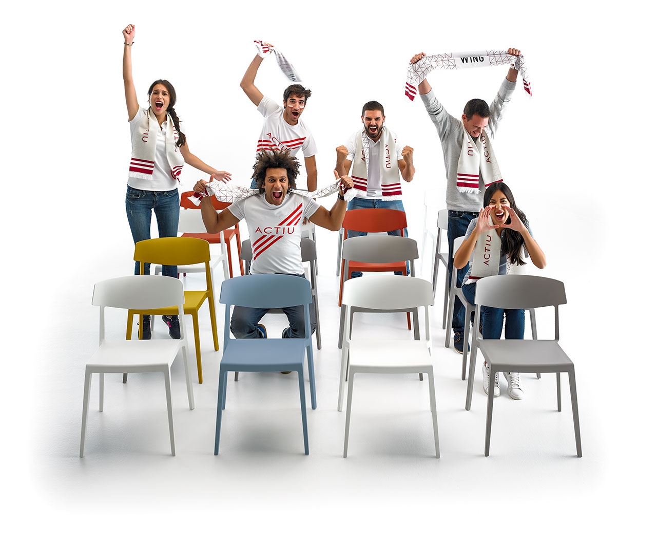 Wing Polypropylene Stackable Armless Chair