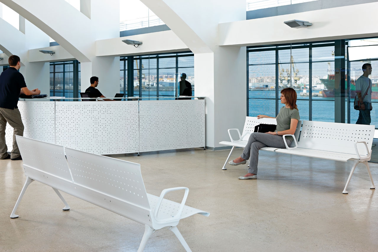 Transit Steel Airport Large Seating Bench