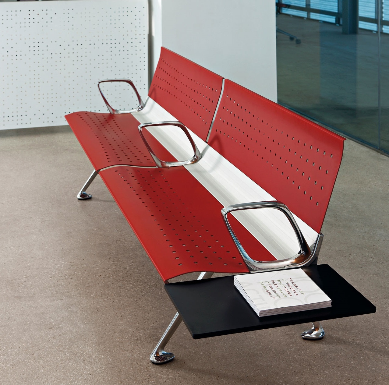 Transit Steel Airport Large Seating Bench