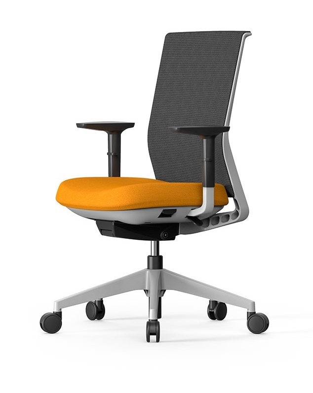 Stay Gaslift/Synchro Mesh Backrest Adjustable Swivel Office Chair w/2D Arms