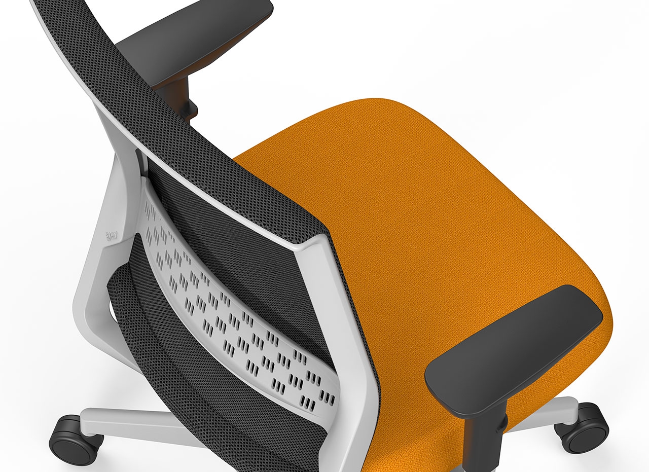 Stay Gaslift/Synchro Mesh Backrest Adjustable Swivel Office Chair w/2D Arms