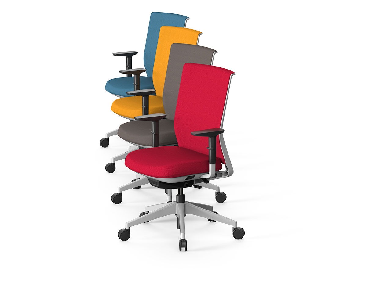 Stay Gaslift/Synchro Adjustable Swivel Office Chair w/3D Arms