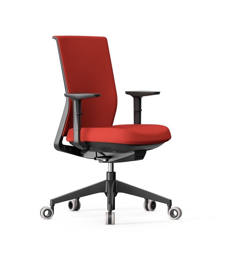 Stay Gaslift/Synchro Adjustable Swivel Office Chair w/3D Arms