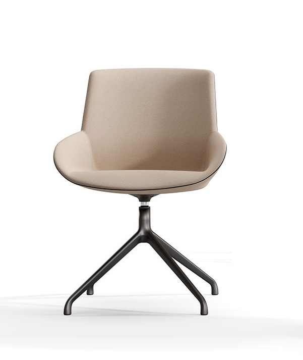 Noom 30 Medium Backrest Swivel Armchair w/4 Spoke Legs
