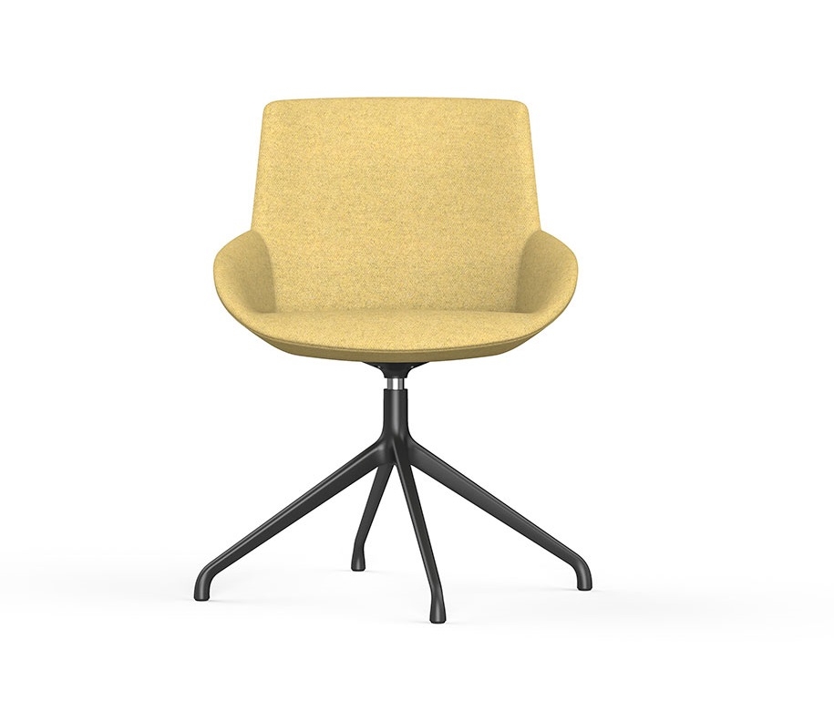 Noom 30 Medium Backrest Swivel Armchair w/4 Spoke Legs