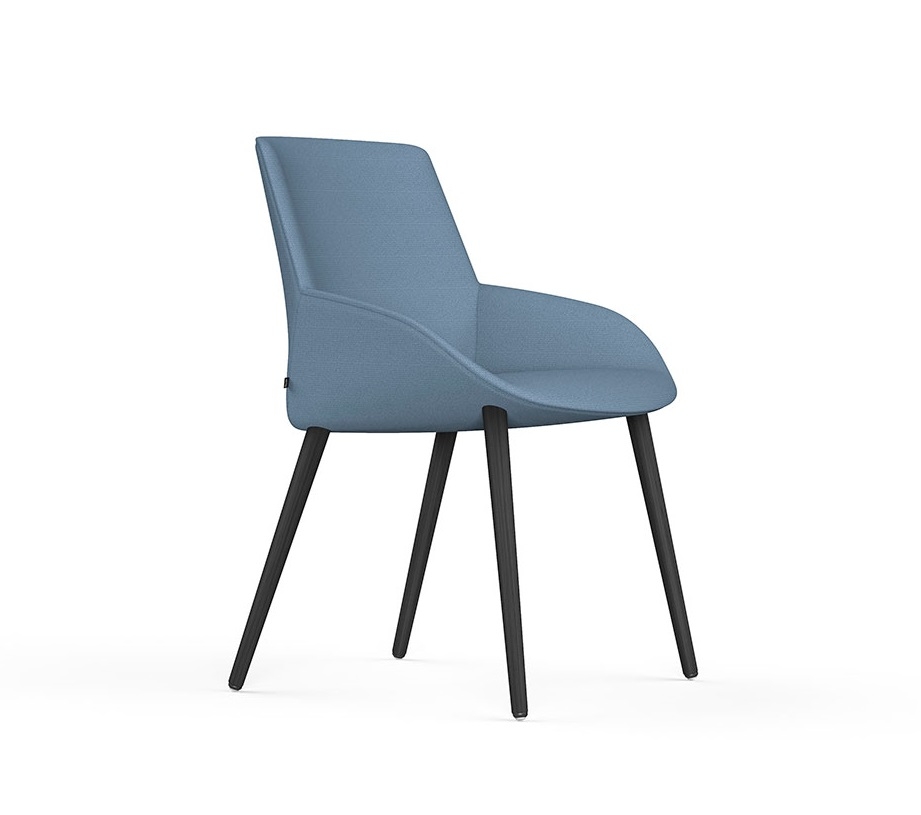 Noom 30 Medium Backrest Armchair w/Wood Legs