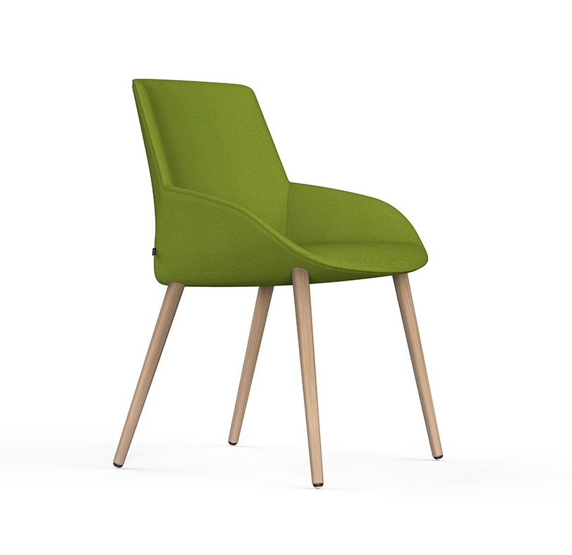 Noom 30 Medium Backrest Armchair w/Wood Legs