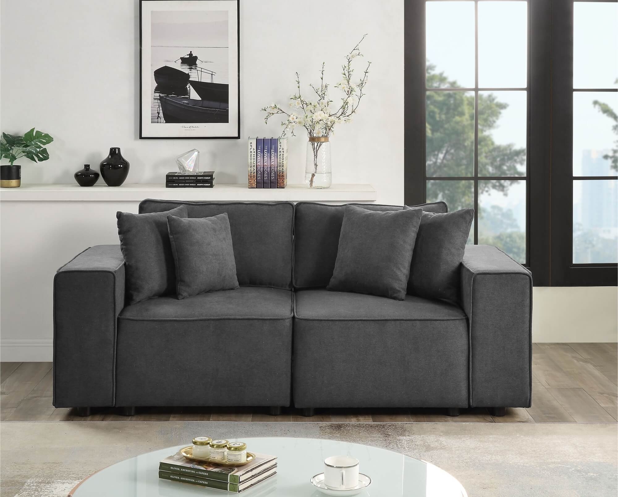 Silvester Fabric Modular Sectional Sofa
