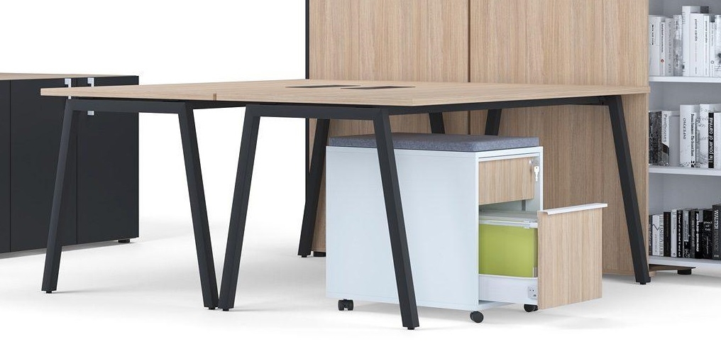 Nova A 62.9" Straight Office Desk w/Metal Frame