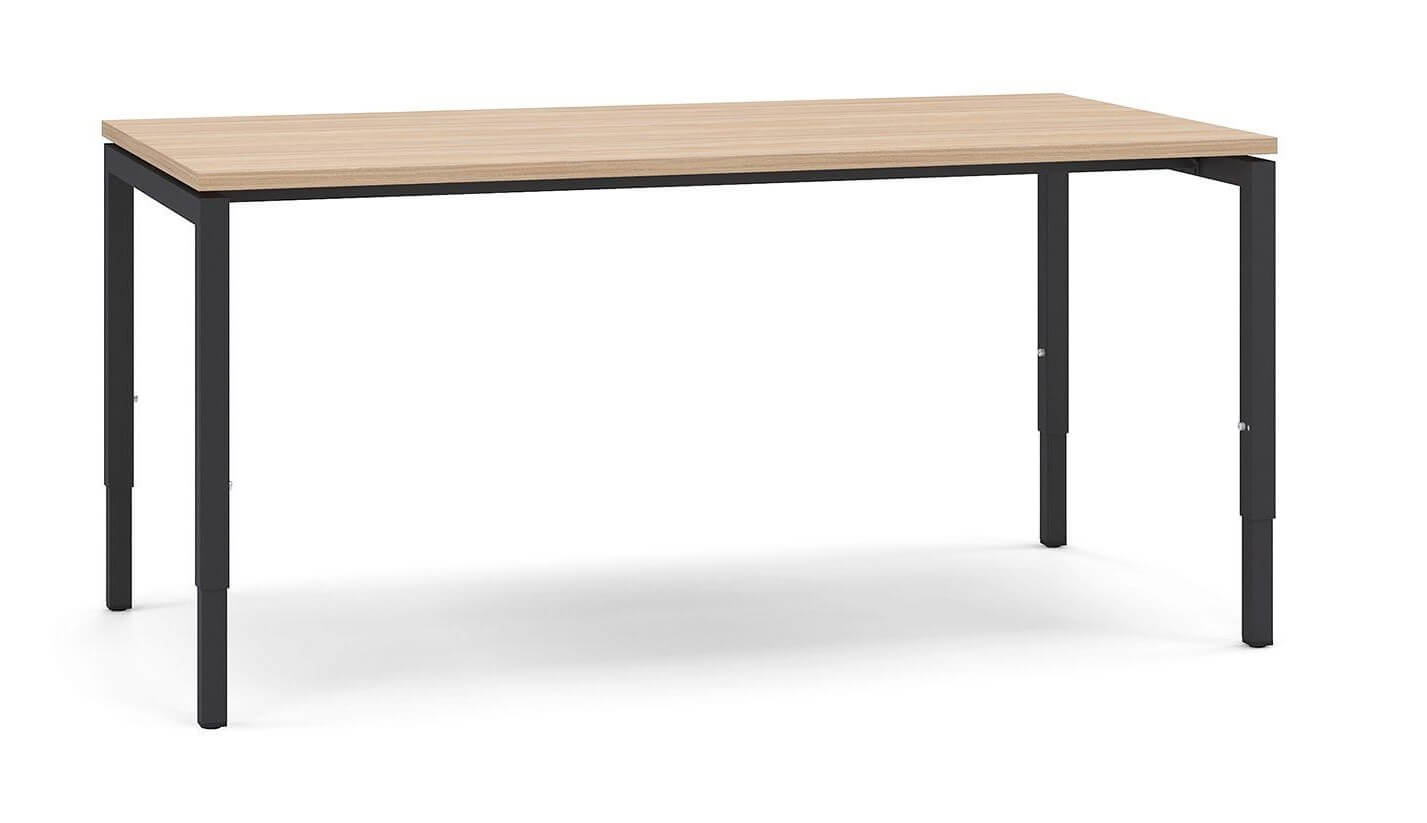 Nova H Adjustable Desk With Black Legs