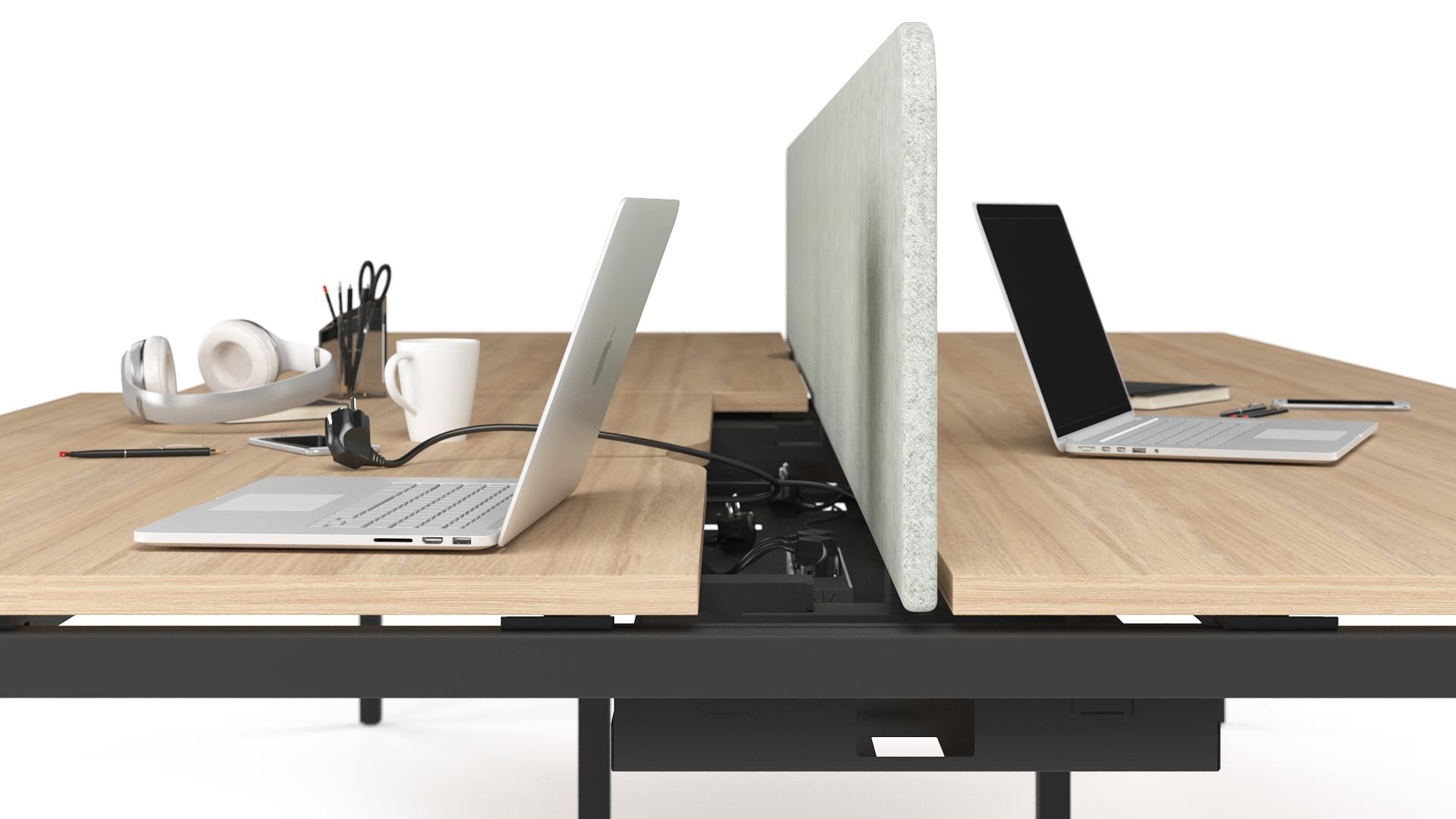 Nova 62.9" Fabric Desk Screen for Single Sliding Desk (w/Metal Fittings)