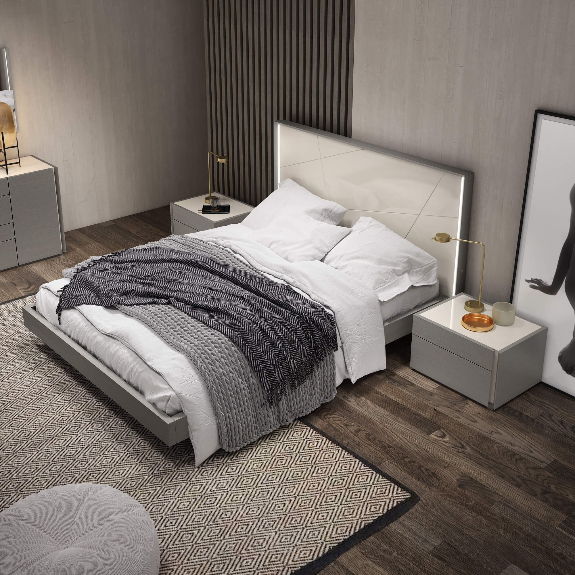 J&M Furniture Sintra Upholstered Low Profile Platform Bed Wayfair