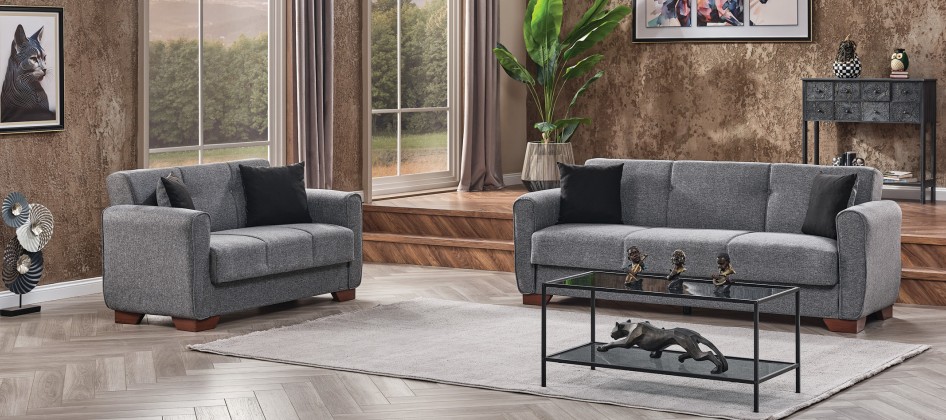 Sirius Polyester Convertible Loveseat