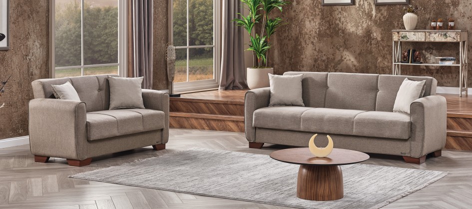 Sirius Polyester Convertible Living Room Set
