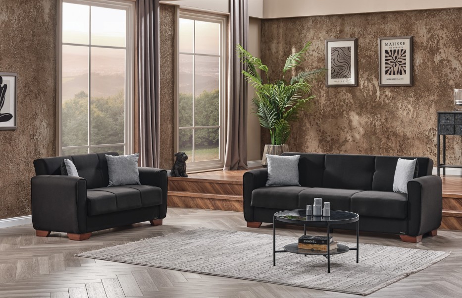 Sirius Polyester Convertible Loveseat