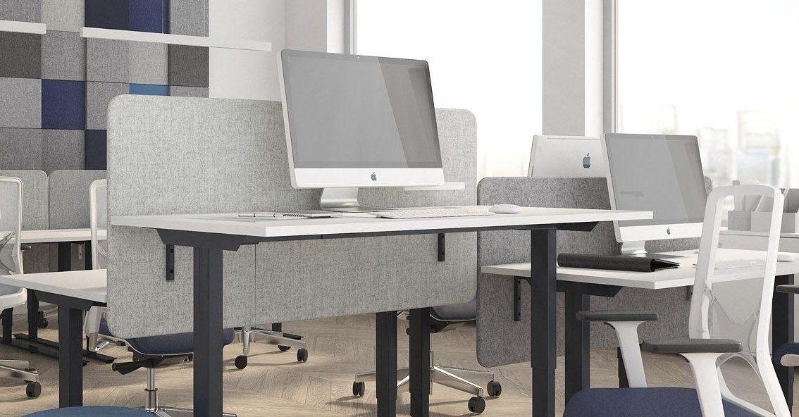Easy 55.1" Fabric Desk Screen w/Fittings