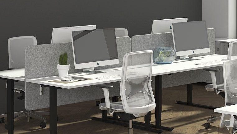 Easy 62.9" Fabric Desk Screen w/Fittings