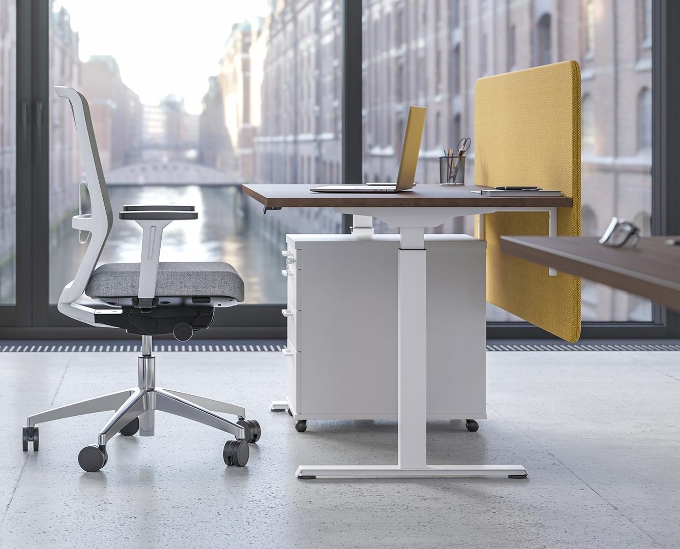 B-Active W63" x D27.6" Home/Office Sit-Stand Desk