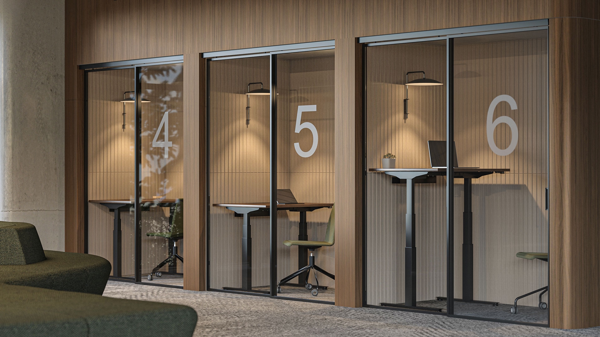 Office Pods Q-Active Adjustable Desk by NARBUTAS
