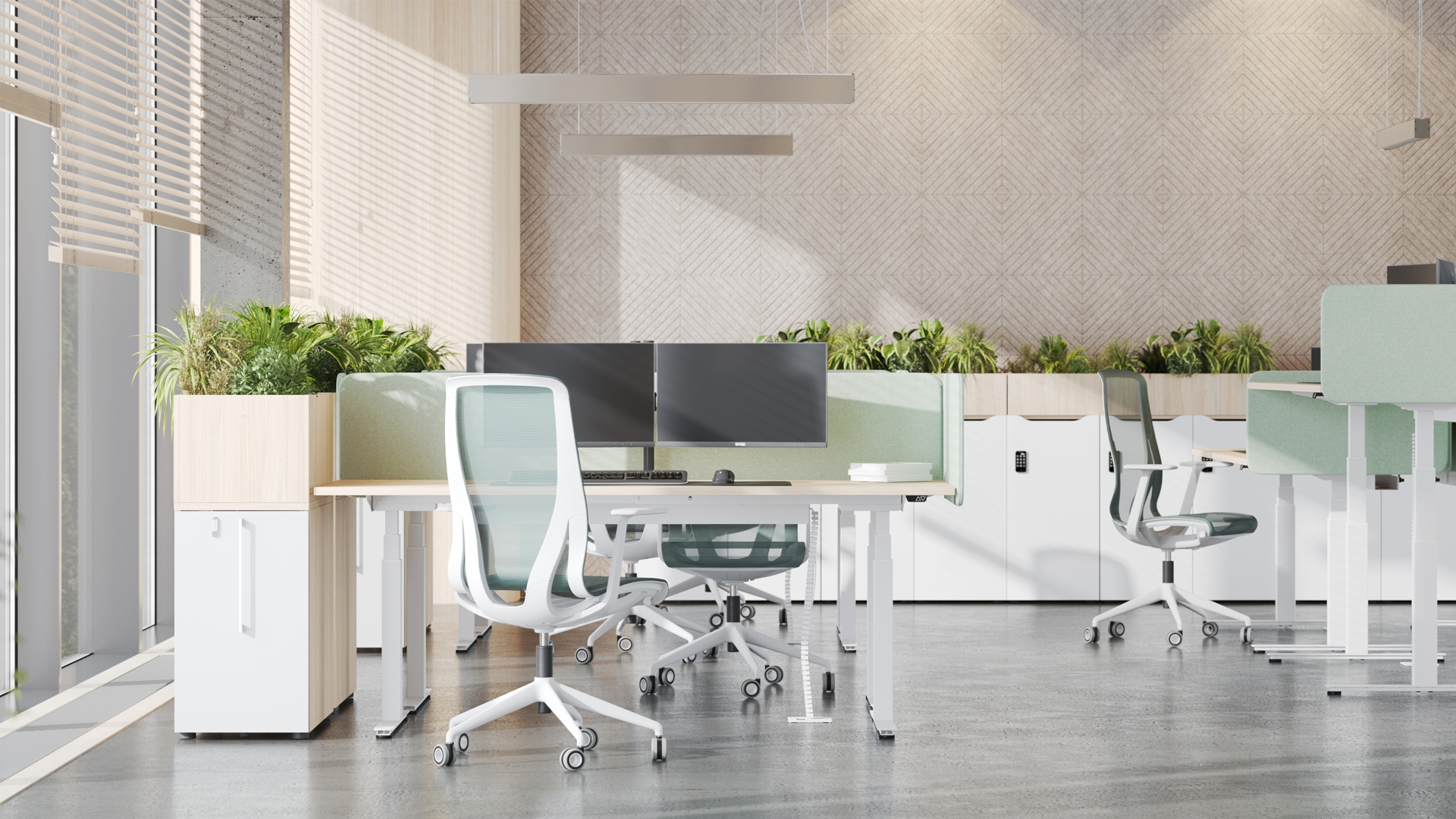 Q-Active sit-stand desks by Narbutas