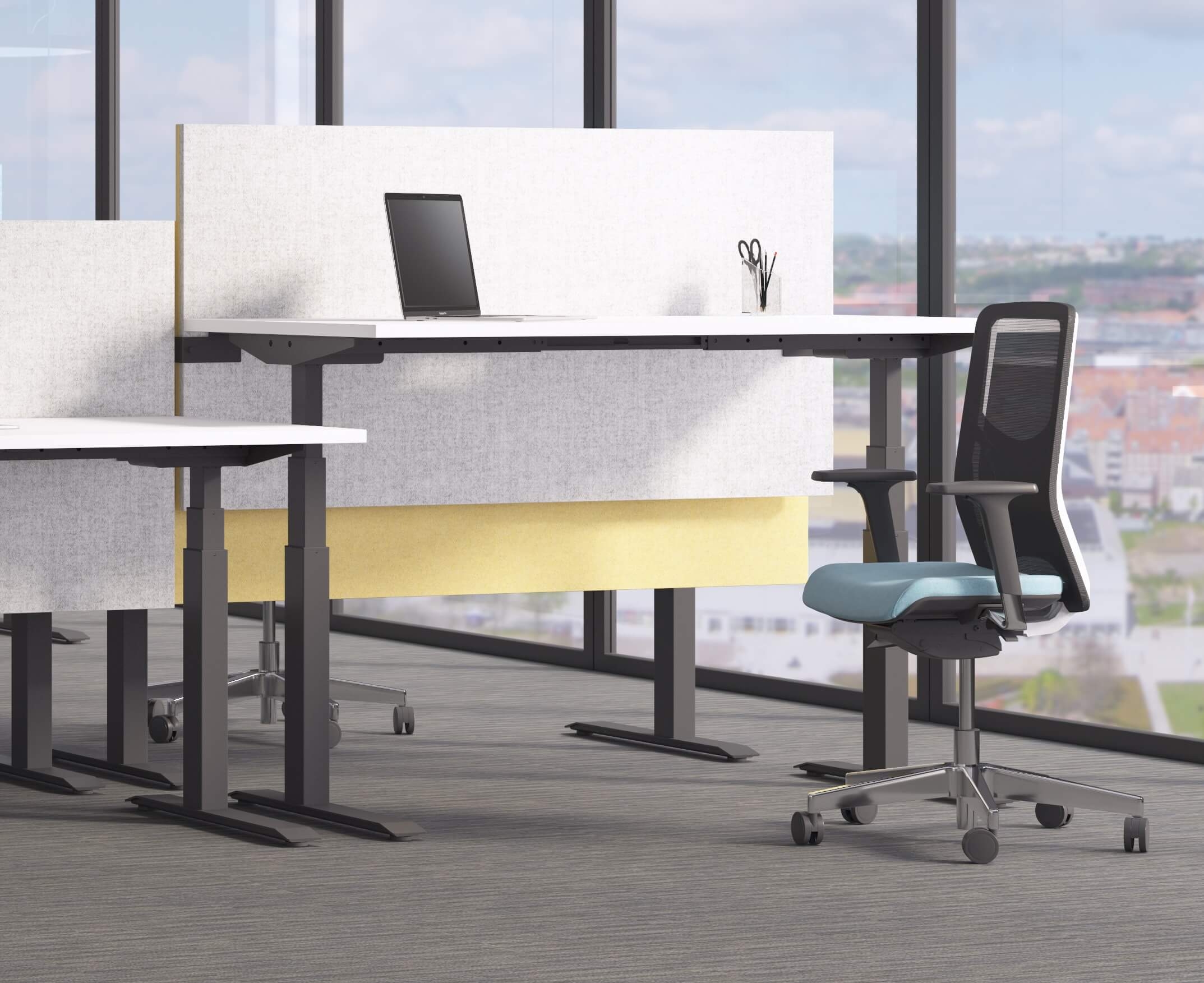 Active 47.2" Adjustable 2-Column Sit-Stand Office Desk