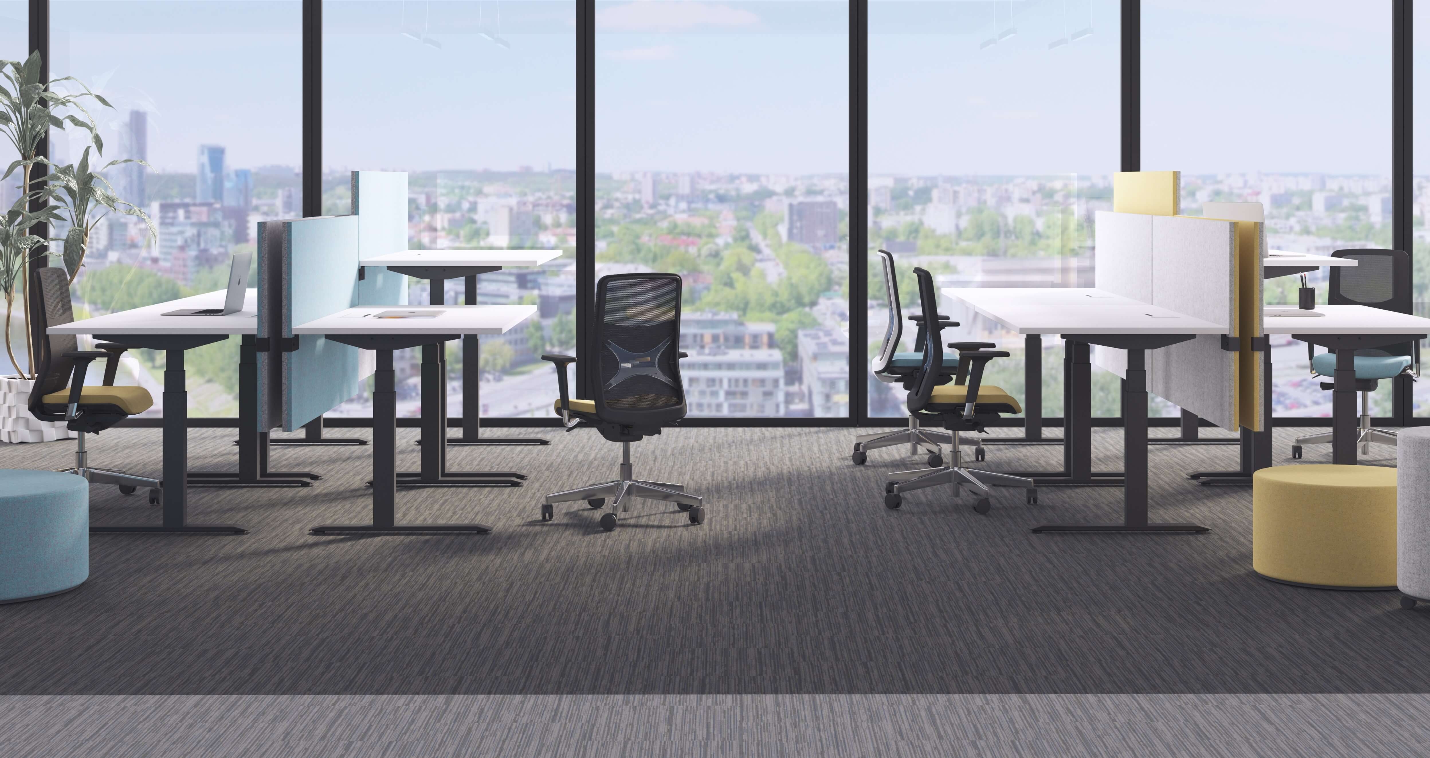 Active 70.9" Adjustable 3-Column Sit-Stand Office Desk