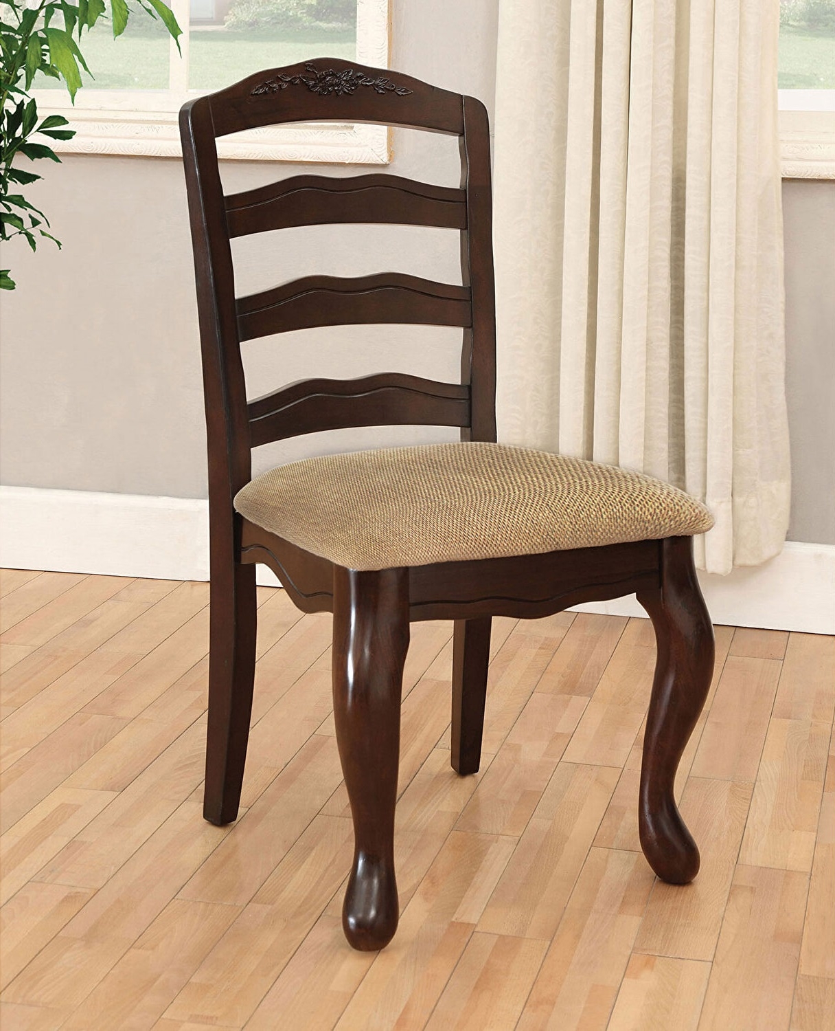 Townsville Fabric/Wood Dining Side Chair, Set of 2